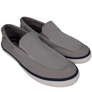Sperry Top Siders, Men's size 10, grey, memory foam insoles